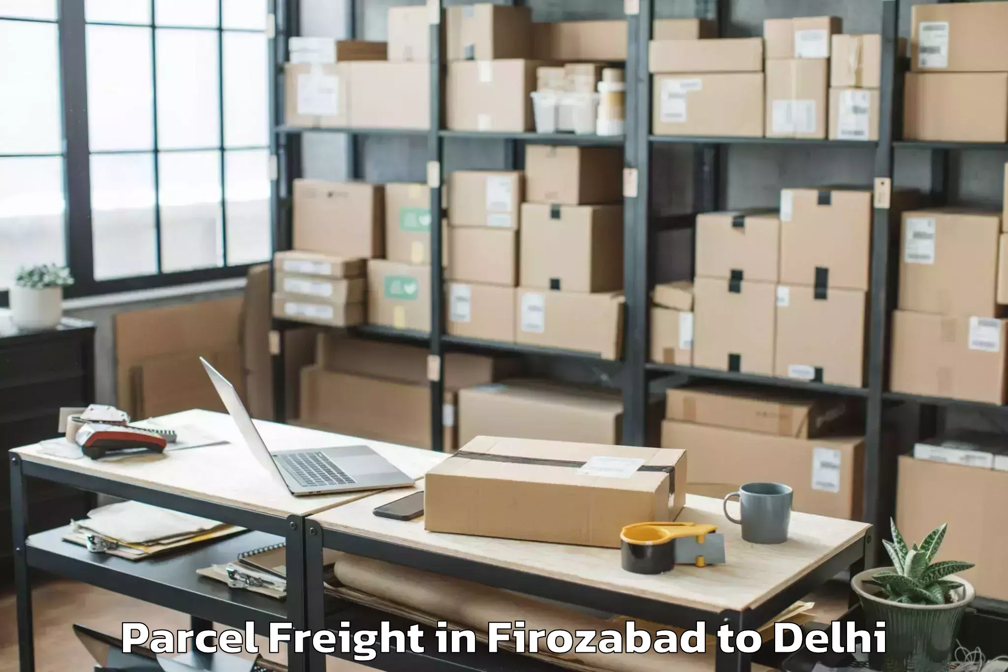 Book Firozabad to Rajouri Garden Parcel Freight Online